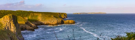 Caldey Island from Skrinkle Haven