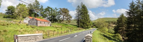 the A44 main road through the mountains of mid-Wales