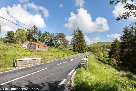 the A44 main road through the mountains of mid-Wales